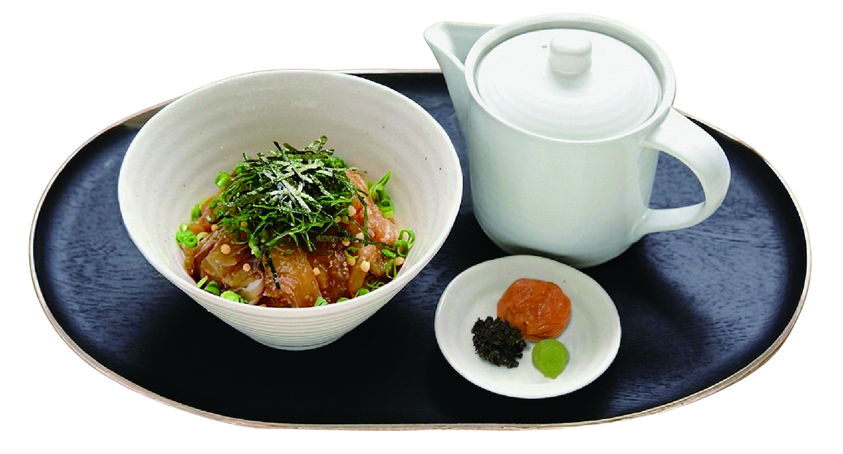 お出汁でいただく鯛茶漬け