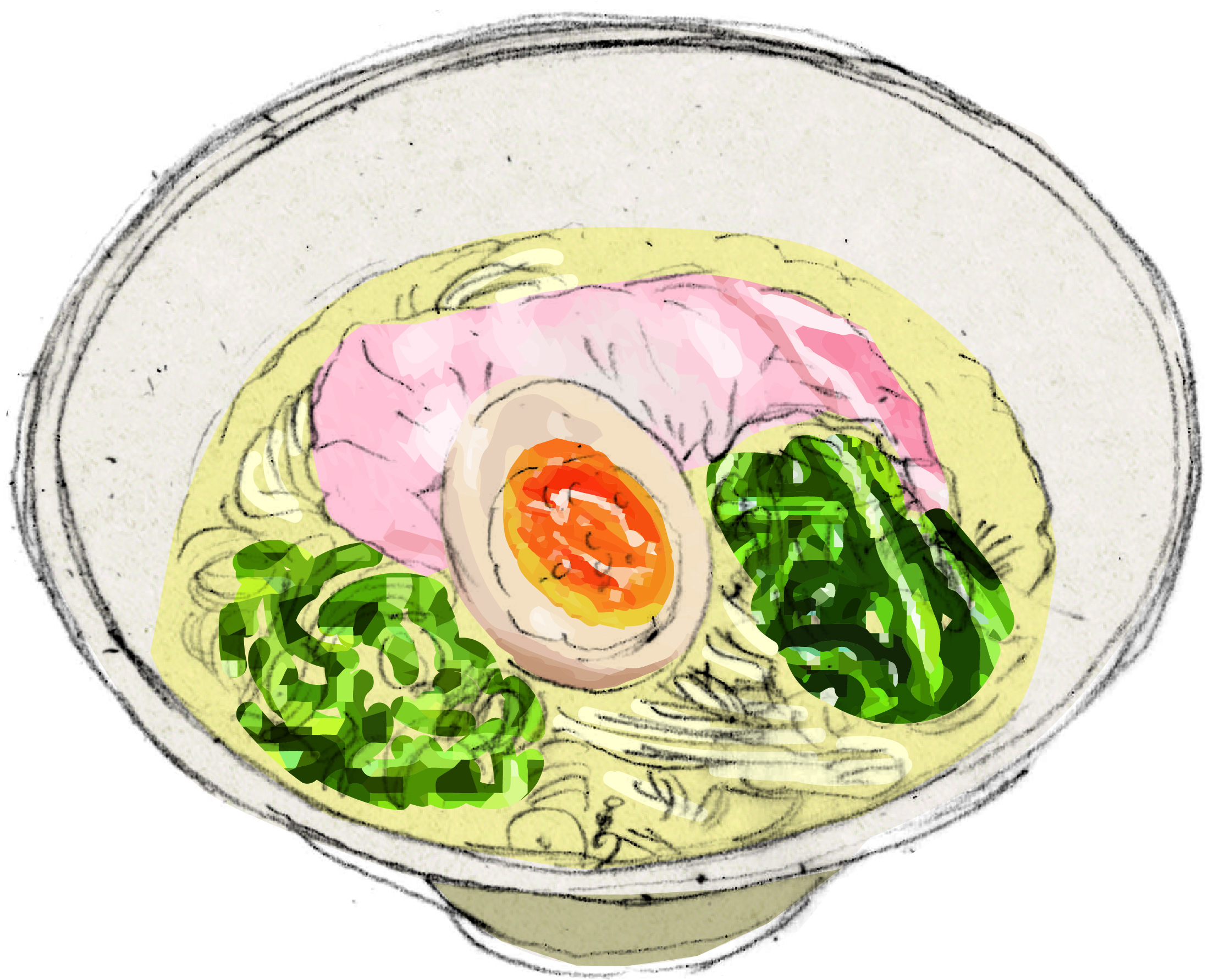 白虎ラーメン イラスト